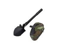 Piccola pala pieghevole da campeggio mini piccone compatto con custodia per il trasporto per giardinaggio fuori strada auto ghiaccio di emergenza (nero) Hds188 (nero, 40 x 10 cm)