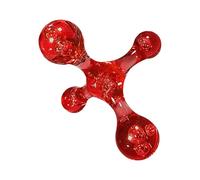 Piccola palla massaggiante - 3,23 x 8,5 cm, massaggiatore portatile per il corpo, rullo massaggiante ergonomico, sfere massaggianti a quattro angoli, portatile, multifunzionale, per muscoli, schiena