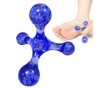 Piccola palla massaggiante - 3,23 x 8,5 cm, massaggiatore portatile per il corpo, rullo massaggiante ergonomico, sfere massaggianti a quattro angoli, portatile, multifunzionale, per muscoli, schiena