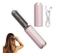 Piccola Piastra Lisciante Riscaldamento Portatile Ricaricabile | Spazzola Riscaldata Senza Fili Per Capelli per Frangia Styling Liscio Anticrespo Donne Ragazze Uomini