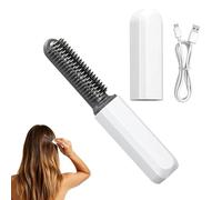 Piccola piastra per capelli, strumenti ricaricabili per lisciare e pettinare, spazzola lisciante senza fili, per donne, ragazze, uomini, casa, viaggi, viaggi d'affari, viaggi quotidiani e ufficio