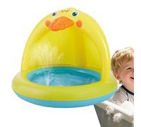 Piccola Piscina Gonfiabile | Piscina Bassa con Spruzzatore e Tettuccio - Vasca Da Gioco Acquatica Da Esterno | per Bambini, Bambine e Piccoli Animali, Esterno, Giardino, Spiaggia, Interno, Bagno