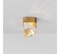 Piccola Plafoniera per Corridoio, Moderna Plafoniera a Led con Cristalli, 4000K Non Dimmerabile, Mini Plafoniera Semi-Incasso per Portico, Ingresso, Atrio, Balcone, Camera da Letto, Cucina