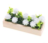 Piccola plastica per case delle bambole, cortili e BJD per rappresentazione paesaggistica stagionale in miniatura (bianco)