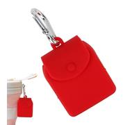 Piccola pochette in silicone con moschettone - pochette per borsa | Borse per pannolini multiuso di piccole dimensioni per donne, uomini, ragazzi, ragazze, rosso, Se référer au descriptif,