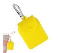 Piccola pochette in silicone con moschettone - pochette per borsa | Borse per pannolini multiuso di piccole dimensioni per donne, uomini, ragazzi, ragazze, giallo, Se référer au descriptif,