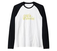 Piccola Principessa con Cuori Maglia con Maniche Raglan