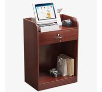 Piccola reception con cassetto e chiave, per saloni di bellezza, ufficio, bancone, atrio, reception (rosso), design moderno per spazi professionali