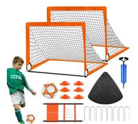 Piccola rete da calcio, lente di calcio giovanile - formazione calcio net set,attrezzatura pratica per ragazze ragazzi, attività di formazione per la spiaggia scolastica