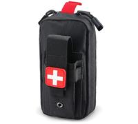 Piccola sacca aidica a netta Bag tattico per trauma da molle sacca Libin EMT IFAK MEDICA BASS (Nero)