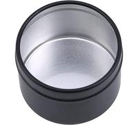 Piccola scatola di ferro bianco ermetico durevole multiuso portatile in metallo Barattolo contenitore rotondo scatole di immagazzinaggio, neroDurabilità