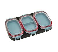 Piccola scatola per attrezzatura da pesca, piccola scatola per attrezzatura da pesca, vassoio per materiale, piccola scatola da pesca impermeabile multifunzionale con coperchio trasparente, 3
