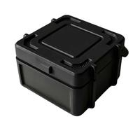 Piccola scatola per hardware coperta, Black | Custodia organizer impilabile per lo smistamento in laboratorio viti, rondelle e riparazione