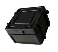 Piccola scatola per hardware coperta, colore nero | Valigetta organizer impilabile per ordinare viti, molle, rondelle e parti di riparazione