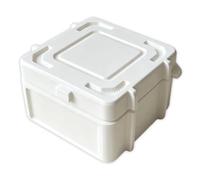 Piccola scatola per hardware coperta, White | Custodia organizer impilabile per lo smistamento in laboratorio viti, rondelle e riparazione