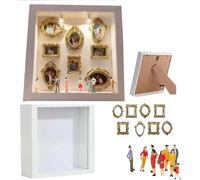 Piccola Scatola Silhouette Museo,Mini Museum Silhouette Box Fai Da Te con Mini Cornici & Mini Statuette,Scatola Silhouette,Mini Esposizione Per Valentino,Matrimonio,Compleanno,Scatole dei Ricordi