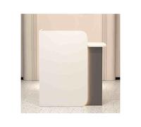 Piccola scrivania moderna per reception, con cassetto, postazione di lavoro, facile da installare, colore bianco e grigio, perfetto per uffici, aziende e vetrine