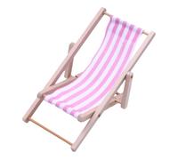 Piccola sedia da spiaggia - Sedia da spiaggia pieghevole, seduta da salotto in miniatura, modello di sedia da scrivania giocattolo, ornamento da giardino per la casa, piccoli mobili