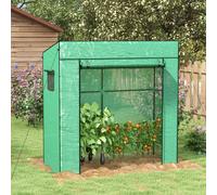 Piccola serra Outsunny con finestre a rete 196x77x197 cm verde