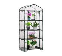 Piccola serra, serra interna | Serra da cortile a 3/4 livelli con ruote di bloccaggio - Negozio di coltivazione con copertura con cerniera, ripiani in acciaio per piante, inverno