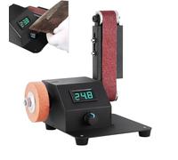 Piccola Smerigliatrice Da Banco, Smerigliatrice Da Banco,Levigatrice A Cintura In Miniatura - Macchina Di Levigatura A Smerigliatricee Da 350 W Electric Banch, Con 10 Cinghie Levigatura Per Artigian