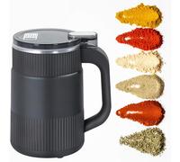 Piccola Smerigliatrice per Chicchi di Caffè Elettrico, Smerigliatrice per Spezie Elettriche In Polvere Fine, Capacità di 300 Ml, Design del Fondo Non Slip, per Conservare Cereali, Erbe e Condim black