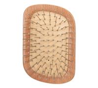 Piccola spazzola per capelli in silone massaggiatore per cuoio capelluto con setole in legno naturale per la crescita dei capelli pettine rotondo per massaggio
