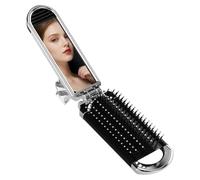 Piccola spazzola per capelli - Pennello da viaggio per donne | Piegare l'acconciatura con specchio, Strumenti per lo styling per il pennello per capelli portatili per fiocchi strani spessi
