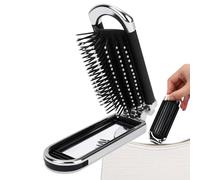 Piccola spazzola per capelli, spazzola da viaggio per donne, spazzola pieghevole per massaggiare i capelli, pettine con specchio, dimensioni tascabili, per il trucco, borsa e viaggio