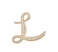 Piccola spilla, spilla da bavero con iniziale o fermacravatta, regalo personalizzato minimalista per donna e uomo, oro dalla A alla Z (L)