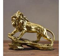Piccola statua del leone Figurina creativa del leone per la libreria, il