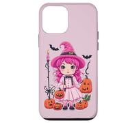 Piccola strega rosa di Halloween Custodia per iPhone 12 mini
