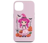 Piccola strega rosa di Halloween Custodia per iPhone 13