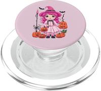 Piccola strega rosa di Halloween PopSockets PopGrip per MagSafe