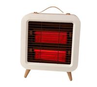 Piccola Stufa Elettrica al Quarzo Luce Rossa Sole Battiscopa Linea Stufa da Forno Mini Termoventilatore da Tavolo for Uso Domestico Scaldabagno Facile da Usare(550W White)