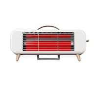 Piccola Stufa Elettrica al Quarzo Luce Rossa Sole Battiscopa Linea Stufa da Forno Mini Termoventilatore da Tavolo for Uso Domestico Scaldabagno Facile da Usare(350W White)