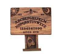 Piccola tavola Ouija, gioco da tavolo Ouija, Miniature di tavole Ouija in legno con planchette, Strumenti di divinazione per amici di famiglia, decorazioni di Halloween