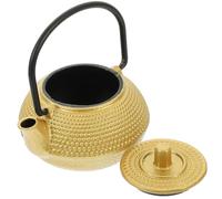 Piccola Teiera in Ghisa Mini, Classica, Oro, per Tè Sfuso | Ferro Colato, senza Odore, Antiruggine, Lunga Durata, Design Elegante, Adatta a Casa e Ufficio