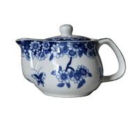 Piccola teiera in porcellana, 260 ml, con infusore in acciaio inox, classica cinese Penoy Flower (amore di farfalla)