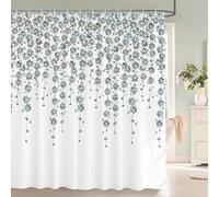 Piccola tenda da doccia con fiori e foglie fresche floreali 80x200cm/Larghezza x Altezza Tende da bagno impermeabili in poliestere multi-misura con stampa 3D per stanze umide