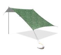 Piccola tenda parasole portatile impermeabile con tasche per sabbia, protezione UPF50+, verde menta, per cortile, prato, parco
