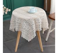 Piccola tovaglia Quadrata, tovaglie Vintage all'Uncinetto con Nappe, centrini da Tavolo in Cotone Fatti a Mano, tovaglia in Pizzo macramè per Matrimoni, Feste, casa, Compleanni, Decorazioni