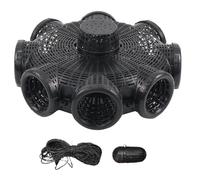 Piccola trappola per esche da pesca, accessori per la pesca, trappola per esche da pesca, trappola per granchi, trappole per esche da pesca staccabili con 8 fori, trappola portatile per gamberetti