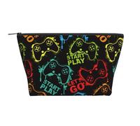 Piccola trousse da donna, mini trousse per cosmetici, borsa da viaggio, organizer per articoli da toeletta, astuccio per trucchi e matite, idea regalo per ragazze, gamepad gamer e videogiochi, Gamepad