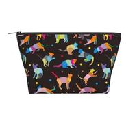 Piccola trousse da donna, mini trousse per cosmetici, portatile, da viaggio, organizer per articoli da toeletta, astuccio per trucchi, astuccio per matite, idea regalo per ragazze, cuori rossi, Palla