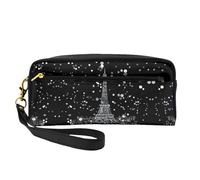 Piccola trousse da viaggio con Torre Eiffel di Night Paris, borsetta da viaggio per trucchi da donna, organizer per pennelli da trucco, Nero, One Size, Astuccio per trucchi