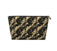 Piccola trousse da viaggio organizer - Borsa da viaggio in pelle con stampa cielo cosmico oro per donne e uomini, organizer per borsa con cerniera