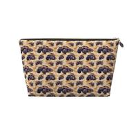 Piccola trousse da viaggio organizer - Cool Off-Road Truck Print Borsa da viaggio in pelle per donne e uomini, organizer per borsa con cerniera