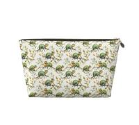 Piccola trousse da viaggio organizer - verde camaleonte una stampa borsa da viaggio in pelle per donne e uomini, organizer per borsa con cerniera