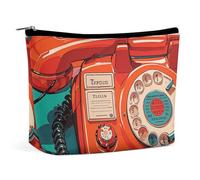 Piccola trousse elegante e spaziosa, ispirata all'Inghilterra, al Regno Unito, ai telefoni retrò di Londra, alle bo rse per il